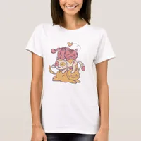 Adorable Pile of Cats and a Heart T-Shirt