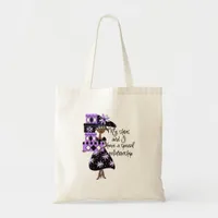 Purple Fashion Tote Bag