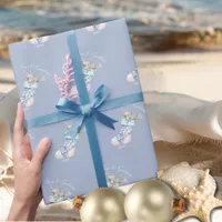  Chinoiserie Coastal Grandma Stocking  Wrapping Paper