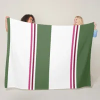 Trendy Modern color block and Stripes  Fleece Blanket