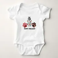 Happy Pawliday - Christmas Holiday Baby Bodysuit 