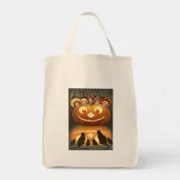 Vintage Halloween Children and Cats Tote Bag