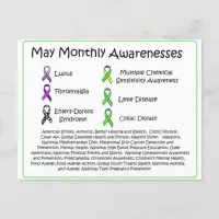 May Monthly Health Awareness  Postcard