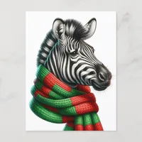 Adorable Zebra in a Scarf Postcard