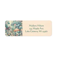 Pretty Cottage Core Whimsical Village Label