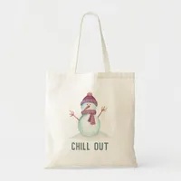 Fun Snowman Christmas Tote Bag