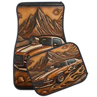 1980s Car on Dreamy Roads Car Floor Mat