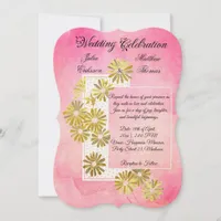 Golden Daisy Dream Elegance Romance Vintage Chic Invitation