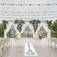 Hold On To Each Other Personalized Wedding Outdoor Rug