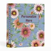 Daisy Floral Personalized Mini Binder