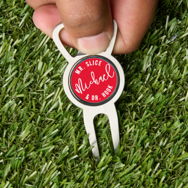 Funny Mr. Slice and Dr. Hook Divot Tool