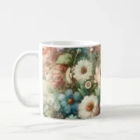 Pretty Watercolor Flowers Coffee Mug