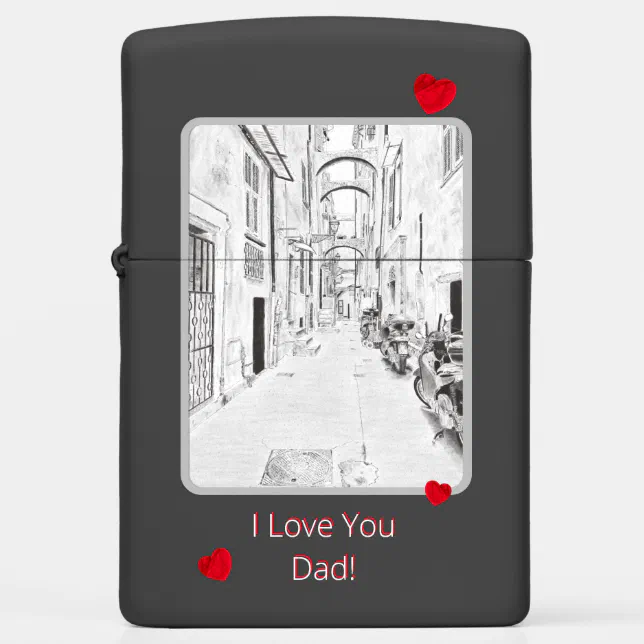 narrow Italian street - father’s day Zippo Lighter