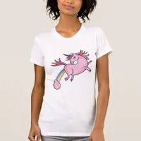 Pink Unicorn With Rainbow Farts T-Shirt