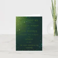 Elegant Green Sparkle Design for Wedding  Announcement