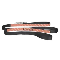 Pretty Peach Polka Dot Pattern Retro Personalized Pet Leash