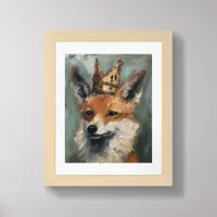 Fox in a Crown Framed Art