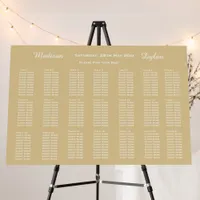 Modern Minimalist Cashmere Wedding Seating Chart Foam Board