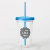 Add Your Logo | Promo Tumbler with Lid and Straw