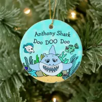 Personalized Baby Shark Family Christmas Ornament