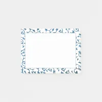 Simple Modern Classic Decorative Ornaments Blue Post-it Notes