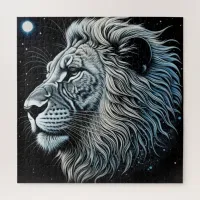 Celestial Lion Night Sky Ai Art Jigsaw Puzzle