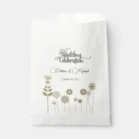 Elegant Timeless Soft Gold Floral Minimalism Favor Bag