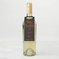 Happy Haunting Personalized Bottle Hanger Tag