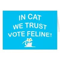 Vote Cat with White Text