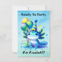 Let's Celebrate Axolotl Boy's Birthday Party