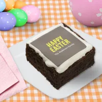 Happy Easter Yellow Personalized Sweet Treat Brownie