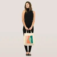 Colorful Abstract Art Reusable Shopping Tote Bag