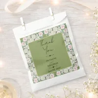 Elegant Floral Embrace Wedding Favor Bag