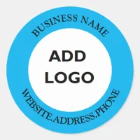Personalized Business Logo    Classic Round Sticker