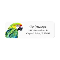 Personalized Cute Parrot Artwork Label