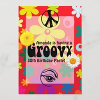 Hippie Themed Party Invitation