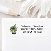 Plant In A Pot Return Address Label