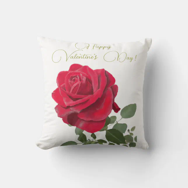 Red rose - Red rose - Valentine's day Throw Pillow