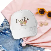 Bride Tribe Boho Floral Western Nash Bash Trucker Hat