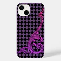 Elegant Goth Purple Swirl Design iPhone 6 Case