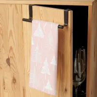 Pink White Christmas Pattern#6 ID1009 Kitchen Towel