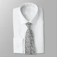 Grey Sea Turtle Pattern Neck Tie