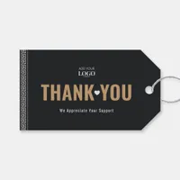 Custom Logo Business QR Code Thank You Greek Key Gift Tags