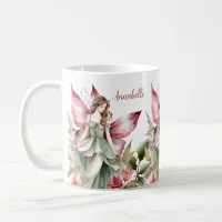 Fairy in Mauve Field Flowers with Flowing Gown Mug