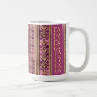 Magenta Gold Christmas Fa La La Pattern#27 ID1009 Coffee Mug