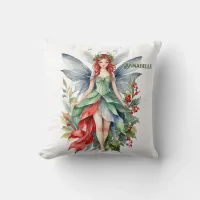 Christmas Fairy Throw Pillow