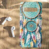 Boho American Indian Dream Catcher, watercolor Samsung Galaxy S10+ Case