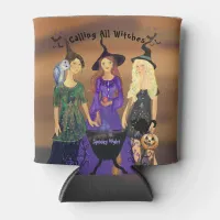 Calling All Witches Halloween Party Can Cooler