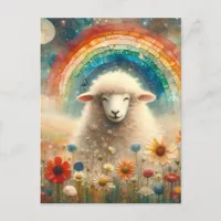 Rainbow Sheep Postcard