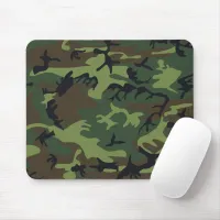 Military Green Camouflage Pattern Mouse Pad